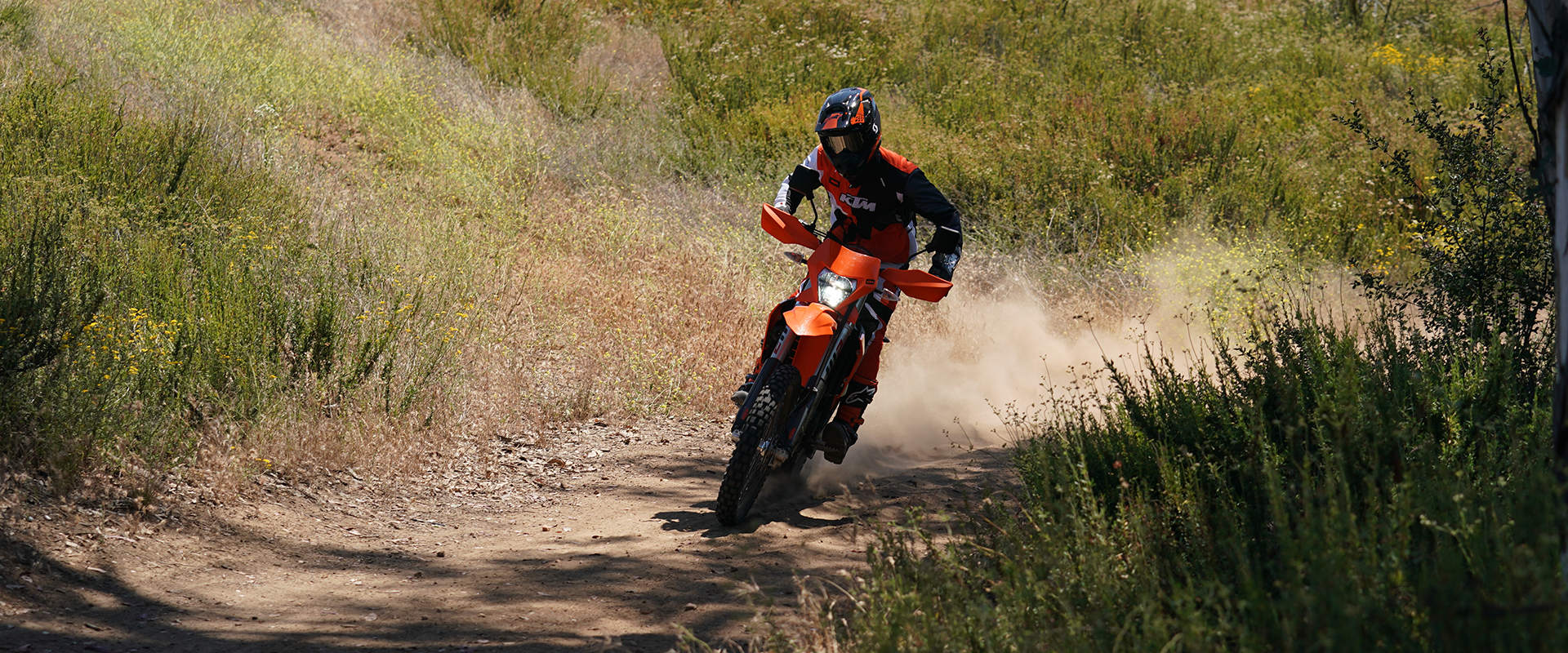 KTM 350 EXCF being driven in Alhambra, CA