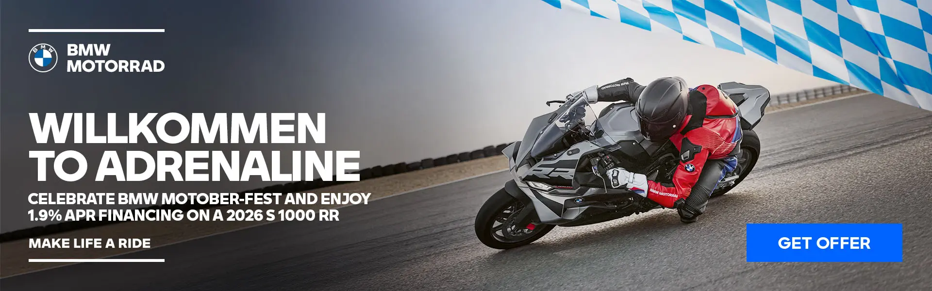 BMW Motorrad Motober Fest Campaign 2026 S 1000 RR Website Banner